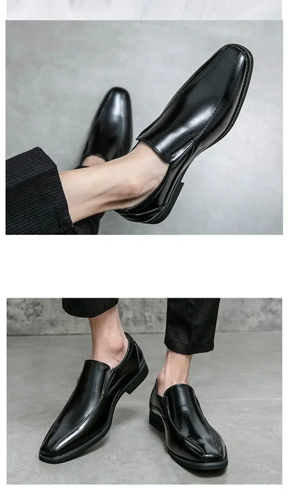 Casual Business Leather Shoes Men Loafers Formal Wedding Shoes Leisure Party Office Flats Men's Social Dress Moccasins