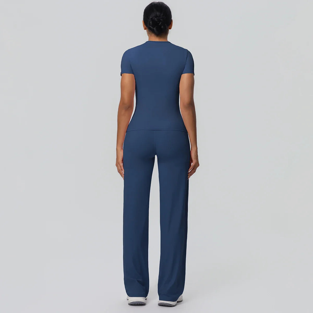 Fitness Sports Workout Yoga Set for Women Naked Feel Slim Casual Workout Top T-Shirt Quick Drying Push Up Running Pants Yoga Set