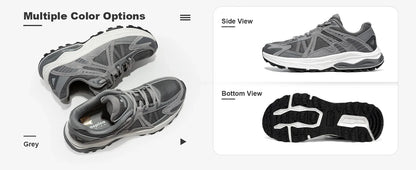 New Men Running Shoes Outdoor Casual Lightweight Breathable Sneakers Male Cushioning Non-Slip Vintage Sports Shoes