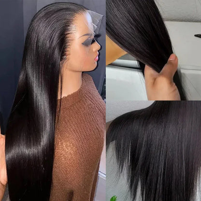 30 40 Inch Straight Human Hair Wigs HD Lace Wig 13x6 Human Hair Bone Straight Lace Frontal Human Hair Wigs For Women