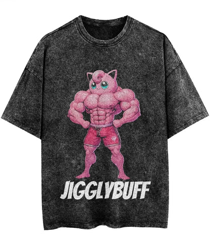 Washed T-shirt Gym Exercise FitnessMen's and Women's Pure Cotton Short-sleeved Casual Clothing