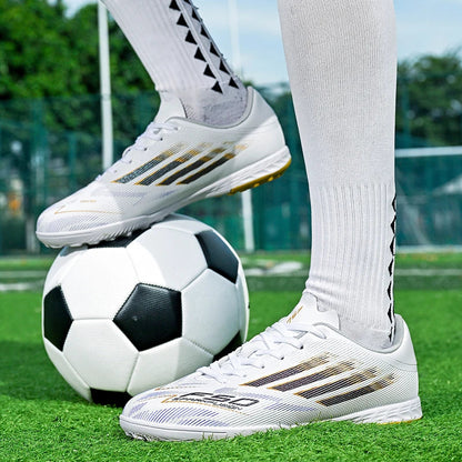 Men's High Top Soccer Shoes FG/TF Long Spikes Adult Football Boots Lightweight Professional Athletic Training