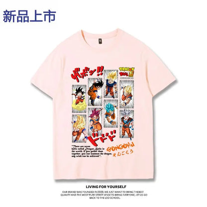 T-shirt Sun Wukong Vegeta Demon Buo Frisa Super Trendy Versatile Summer Short Sleeve Men's Fashion Top