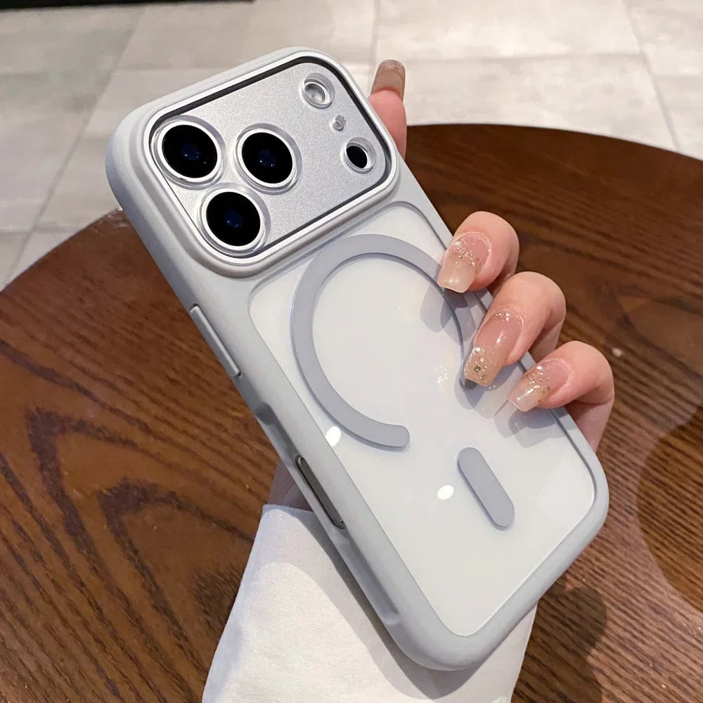 Camera Protector Acrylic Transparent For Magsafe Cases For iPhone 17 Pro Max 17 Pro Air Slim Magnetic Clear Bumper Back Cover