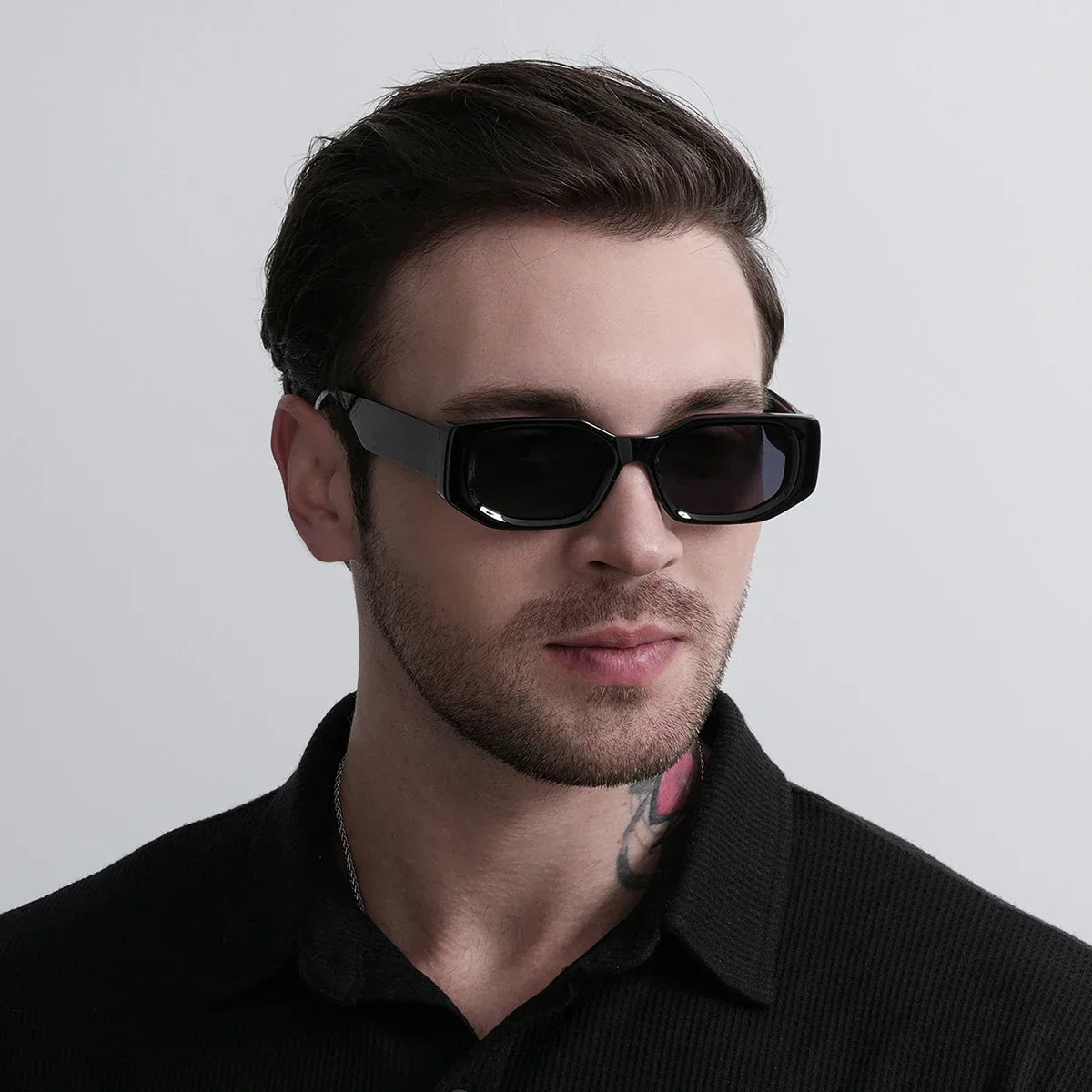 black classic retro designer branded concave irregular thick frame men women fashion sunglasses