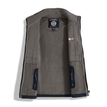 2025 Men's Fleece Coat Autumn and Winter Thickened Warm Windproof Cold-proof Loose Plus Size Outdoor Sports Collar Fleece Jacket
