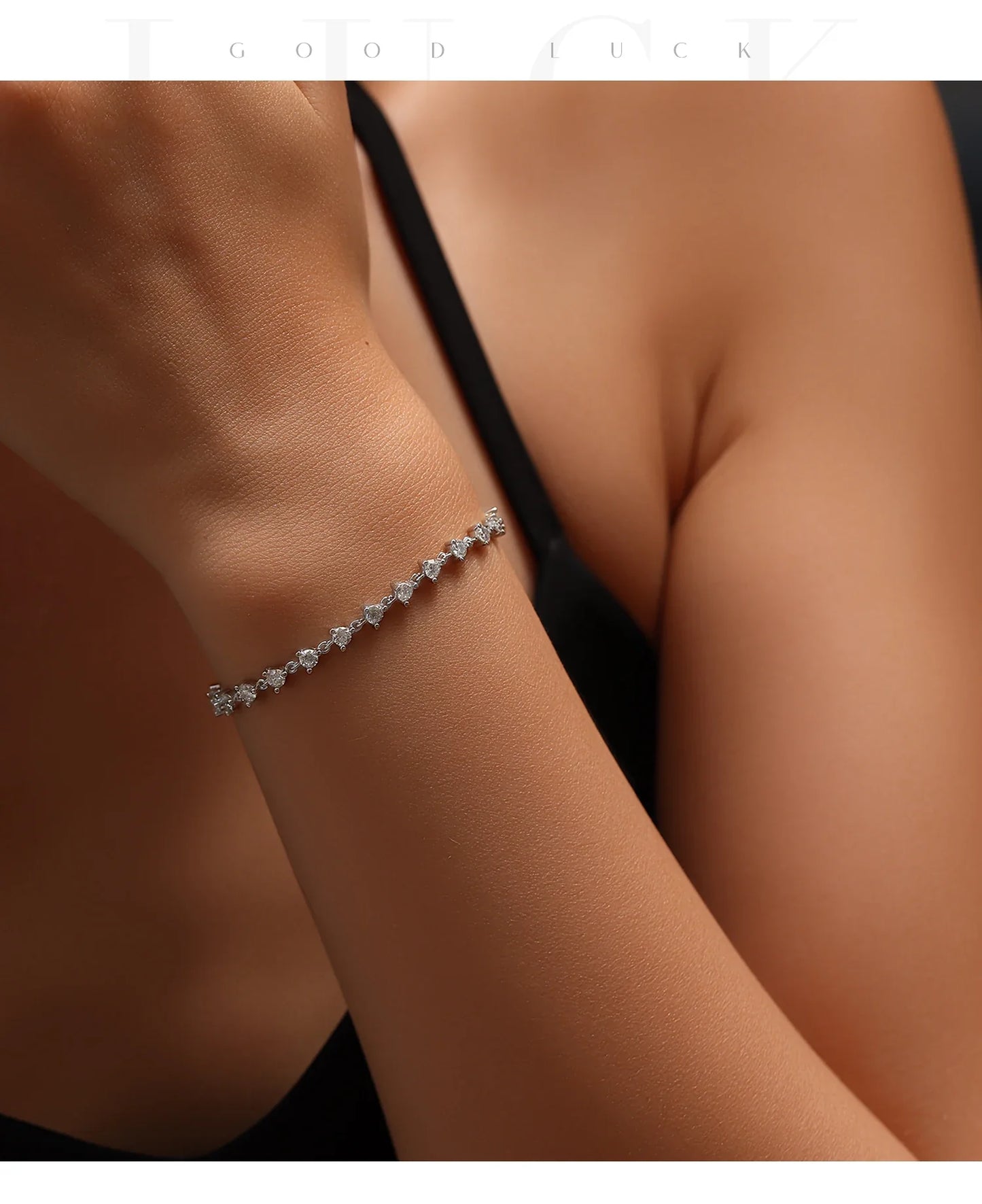 2.4CT Moissanite Bracelet 925 Sterling Silver Sparkling Round Lab Diamond Tennis Bracelets For Women Fine Jewelry