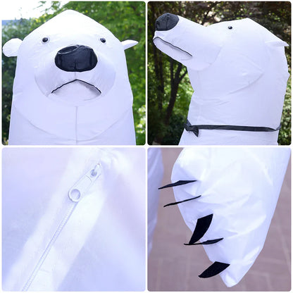 Polar bear Inflatable Costumes Adult Blow up Cosplay Party Festival Christmas Halloween Suit
