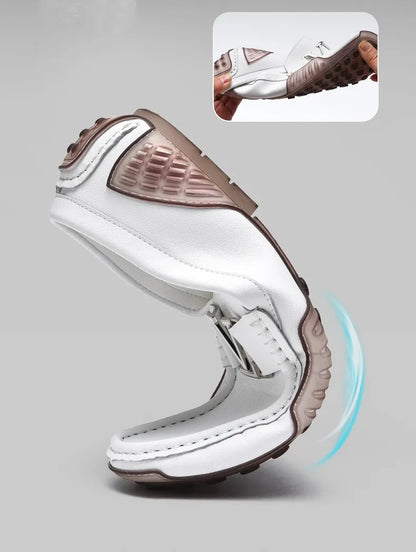 High Quality Men's Casual Leather Shoes Cowhide Loafers Soft Luxury Pea Shoes Color Genuine Leather Men's Flats Driving Shoes