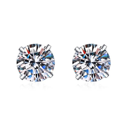 4 Prong 0.2-2ct D Color Moissanite Screw Earrings for Women Wedding Fine Jewelry S925 Silver Diamond Earring Ear Studs Gift