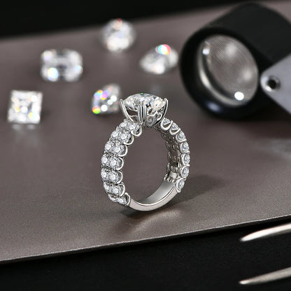 Luxury Cushion Cut 10*8mm Moissanite Diamond  Rings For  Women S925 Sterling Silver Engagement Jewelry Gift Top Quality