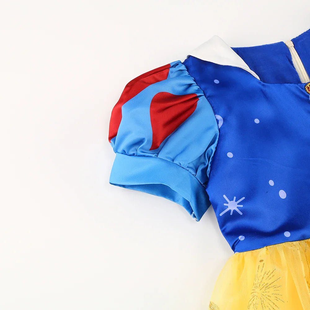 NEW 2024 Snow White Costume Girl Festival Clothing Princess Birthday Ball Gown Kid Prom Party Role Play Dress Halloween Disguise