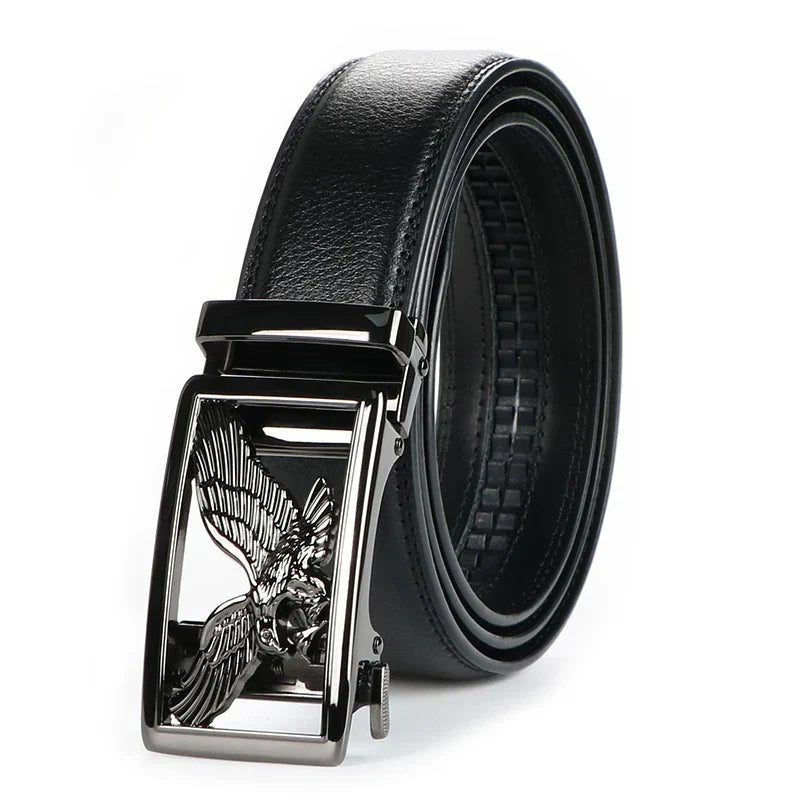 Men's Belt With Alloy Automatic Buckle, Fashion Men's Business Leisure Belt