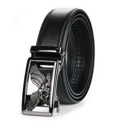 Men's Belt With Alloy Automatic Buckle, Fashion Men's Business Leisure Belt