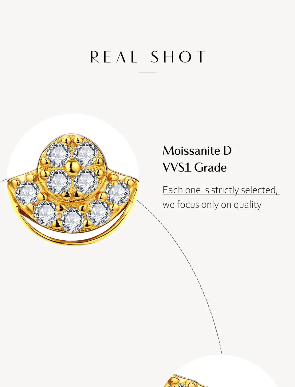 Luxury D VVS1 Color Moissanite Sector Earrings For Women Top Quality 100% 925 Sterling Silver Engagement Wedding Gift