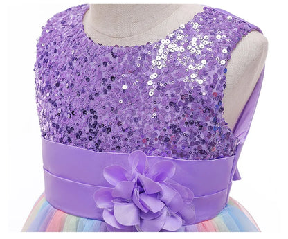 2-12Y Girl Summer Lace Princess Dress Children Floral Gown Dresses For Girls Clothing Kids Birthday Party Tutu Custome Vestidos