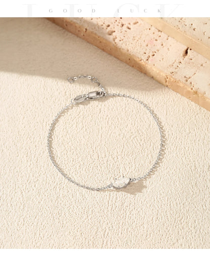 0.5CT Marquise Cut Moissanite 925 Sterling Silver Fashion Lab Diamond Link Chain Bracelets For Women Fine Jewelry Gift