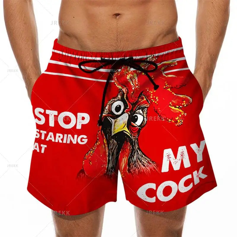 KeKe Funny Cock Banana Printed Swimwear Swim Shorts Trunks Beach Swimming Board Shorts Quick Drying Pant Mens Surffing Shorts