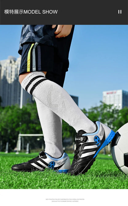New Kids Turf Football Boots Training Shoes Soccer Shoes Drop Shipping Professional Match Grass Ultralight Cleats Boys Non-Slip