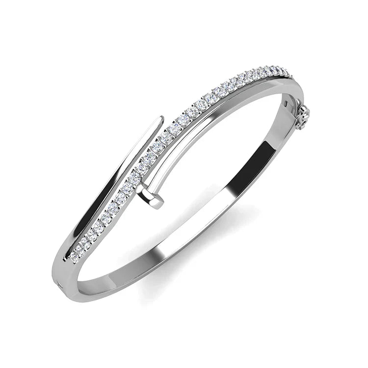 Daisini Nail Shape Bracelet Embellished with Premium Grade Crystal From Swarovski for Women 18k Gold Plated Couple Holiday Gift