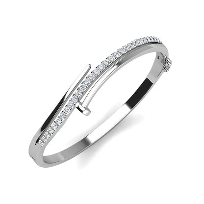 Daisini Nail Shape Bracelet Embellished with Premium Grade Crystal From Swarovski for Women 18k Gold Plated Couple Holiday Gift