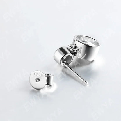Real 0.3/0.5 Carat Round Moissanite Diamond Stud Earrings for Women S925 Sterling Silver Earring Wedding Party Fine Jewelry