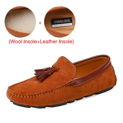 Genuine Leather Men Shoes Spring Fashion Leather Men Loafers Flats New High Quality Casual Shoes For Men Driving Shoes