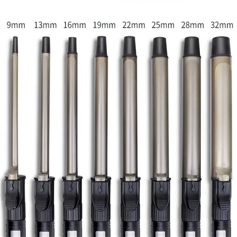 9/19/25/28/32mm ProfessionalAutomatic Rotating Curling Iron Temperature Display Ceramic Hair Curler Hair Curler Anti Scalding