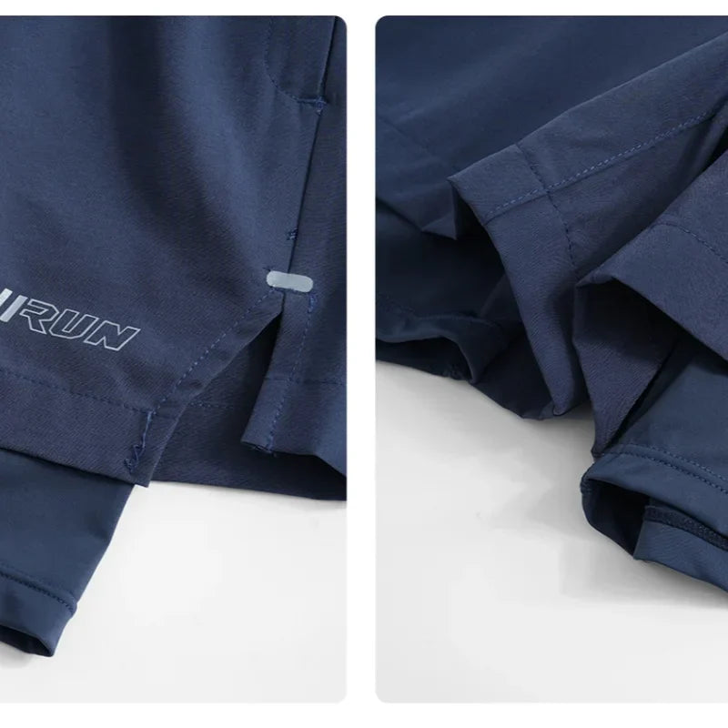Women Running Shorts High Waist Quick Dry Gym Yoga 2 in 1 Athletic Shorts With Pocket Summer Workout Short Sportswear New