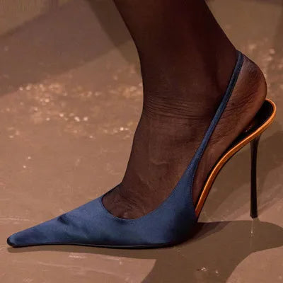 European American Women High Heeled Shoes Woman's Strange Heels Stiletto Summer Sandals Sexy Ladies Shallow Wedding Dance Pumps