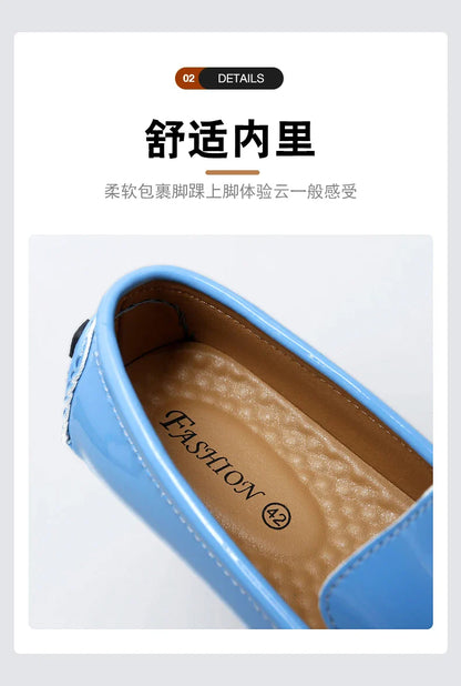 Shoes Women's 2025 New Soft Sole Slip-On Lazy Loafers Handmade Trbottomy Easiest for Match Men's Casual Driving Shoes