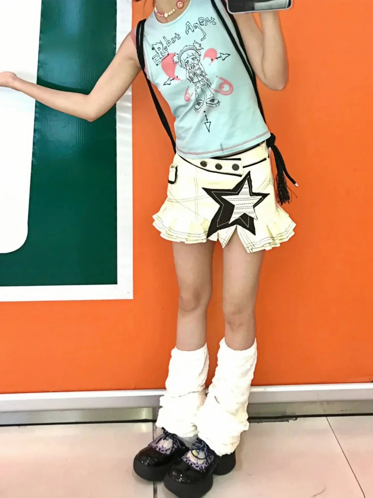 Women Korean Shoujo JK 2000s Aesthetic Mini Skirt Y2k Preppy Style Skirt Grunge Cyber Punk Japanese Gyaru Coquette Kpop Design
