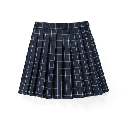 Summer Women High Waist Pleated Plaid Skirts Mini Tennis Skirt Harajuku JK Japanese School Uniform Short A-Line Mini Skirt Girl