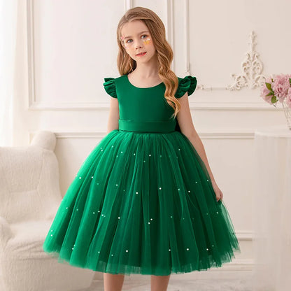 2026 Girls Princess Tutu Dress Flower Girl Gown Piano Performance Host Outfit Party Dress prom dresses girls dresses