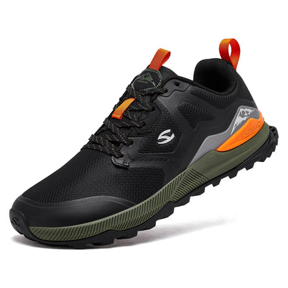 Unisex Hiking Shoes Women Men Trail Running Outdoor Sneakers Artificial Leather Non Slip Lace-Up Walking Shoes