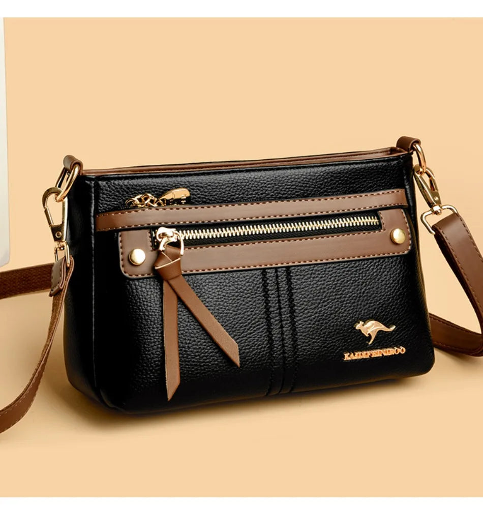 High Quality Leather Purses and Handbag Women Bag Luxury Designer Shoulder Crossbody Sac Ladies Casuial Messenger Tote Bag 2024
