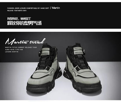 Boots Winter Mens Shoes Casual Cowboy Combat Tactical Motorcycle Chelsea Ankle Work Leather Outdoor Designer Luxury Hiking