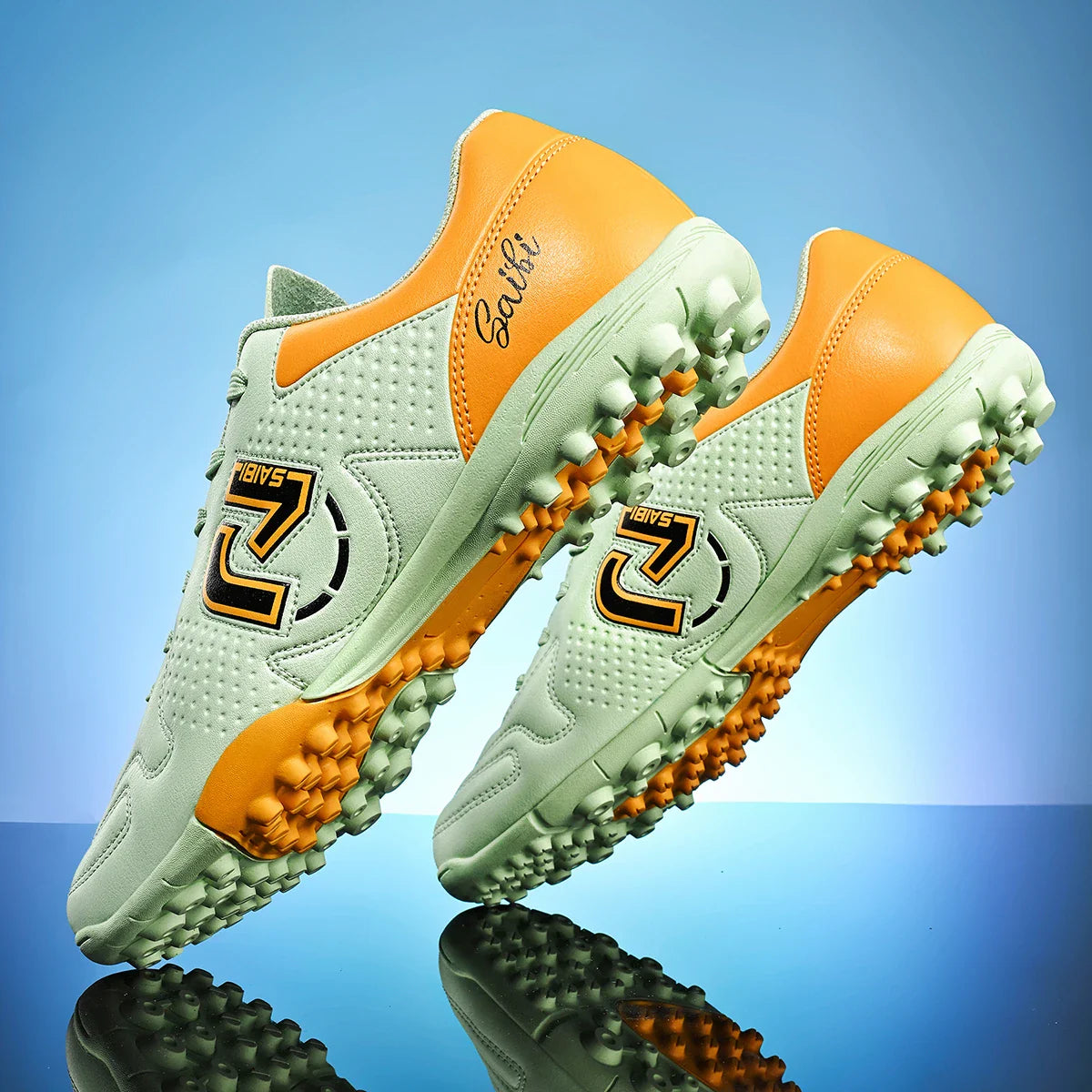 TF Turf Football Boots PU Fabric Stitching Upper Rubber Non-slip Outsole Durable Boys Girls Teenager Outdoor Footwear