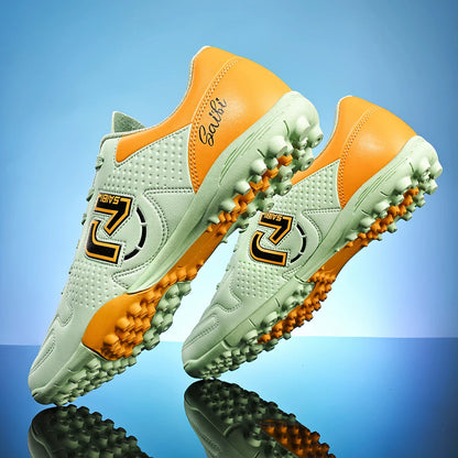 TF Turf Football Boots PU Fabric Stitching Upper Rubber Non-slip Outsole Durable Boys Girls Teenager Outdoor Footwear