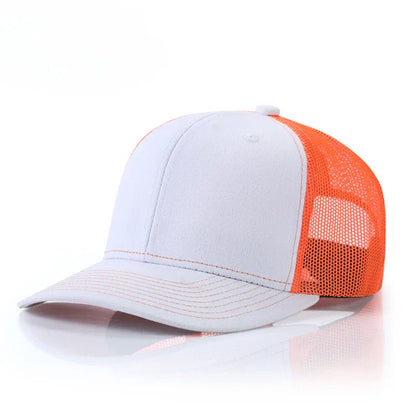 Custom embroidered logo hat Men's and women's mesh cap cotton baseball cap design DIY picture printing logo hat Summer sun hat