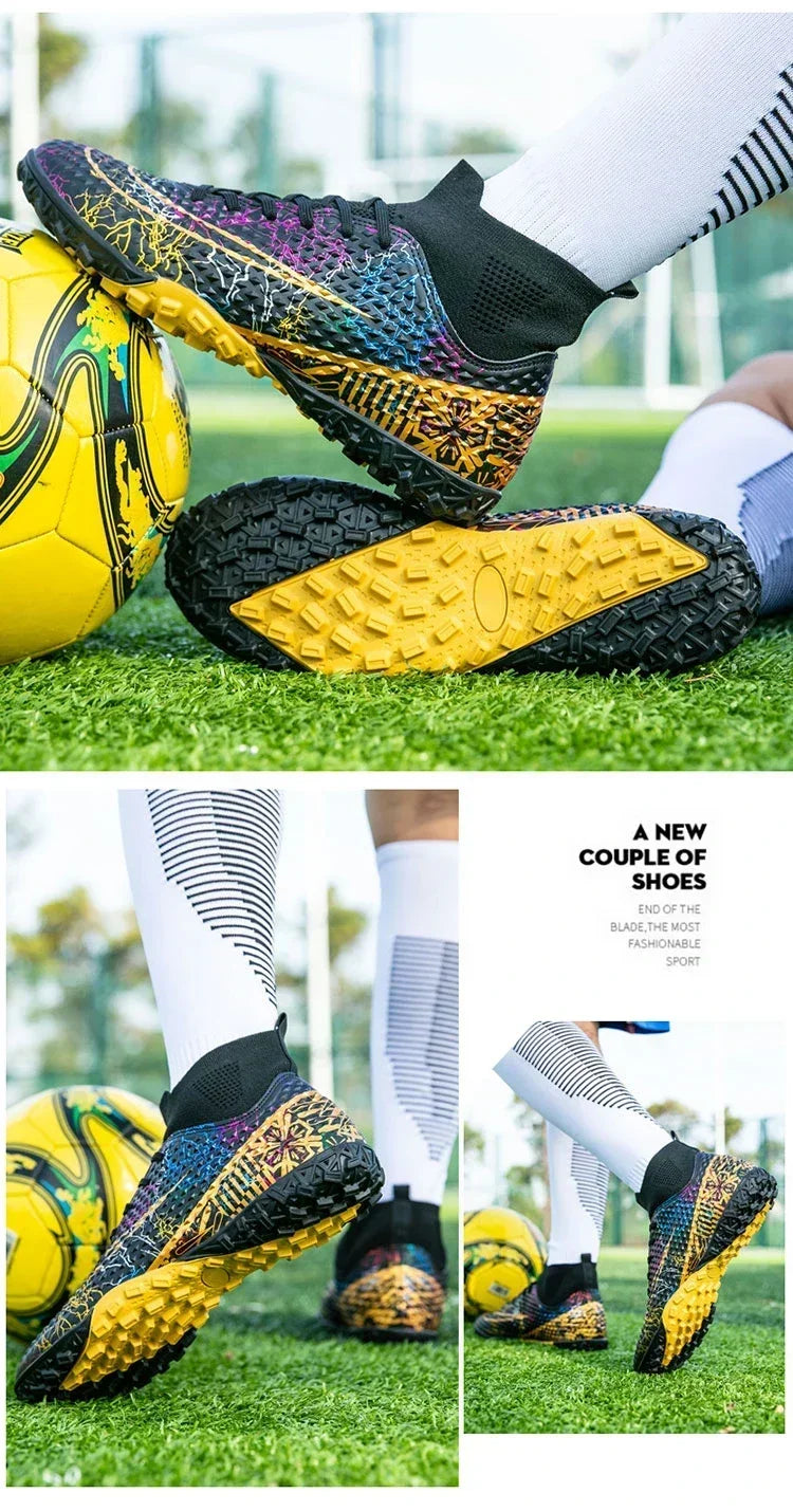 Refreshing Breathable Feet Children's Non-slip Fashion Casual Sports Shoe Youth Soccer Shoes Indoor Outdoor Grass Training Shoes