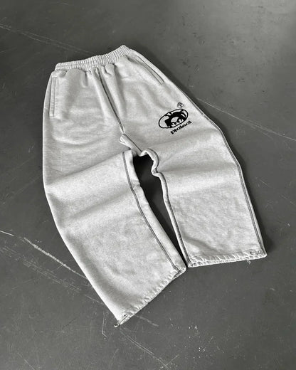 Double Toe Ripped Printed Trousers Functional Tactical Functional Men and Women Advanced Jogging Drawstring Casual Sports Pants