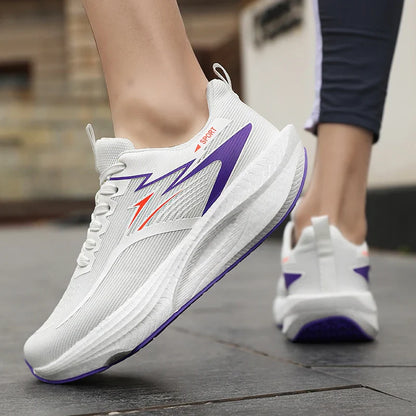 Men Sports Running Shoes Marathon Air Cushion Breathable Lightweight Comfortable Women Outdoor Athletic Sneakers Jogging Tenis