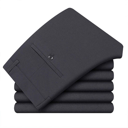 Mens Business Casual Pants Elastic Dress Pants Classic Fit Men Formal Suit Pants Navy Trousers M-3XL