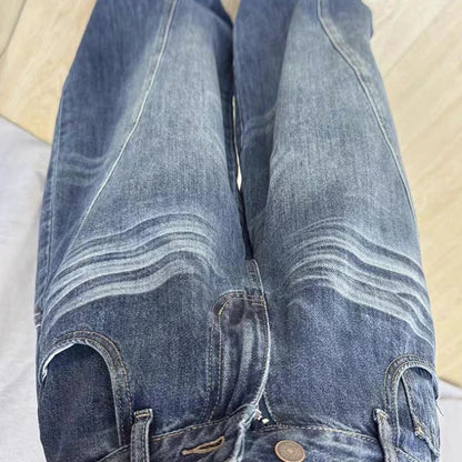 Calça Jeans Feminina Casual Vintage Reta