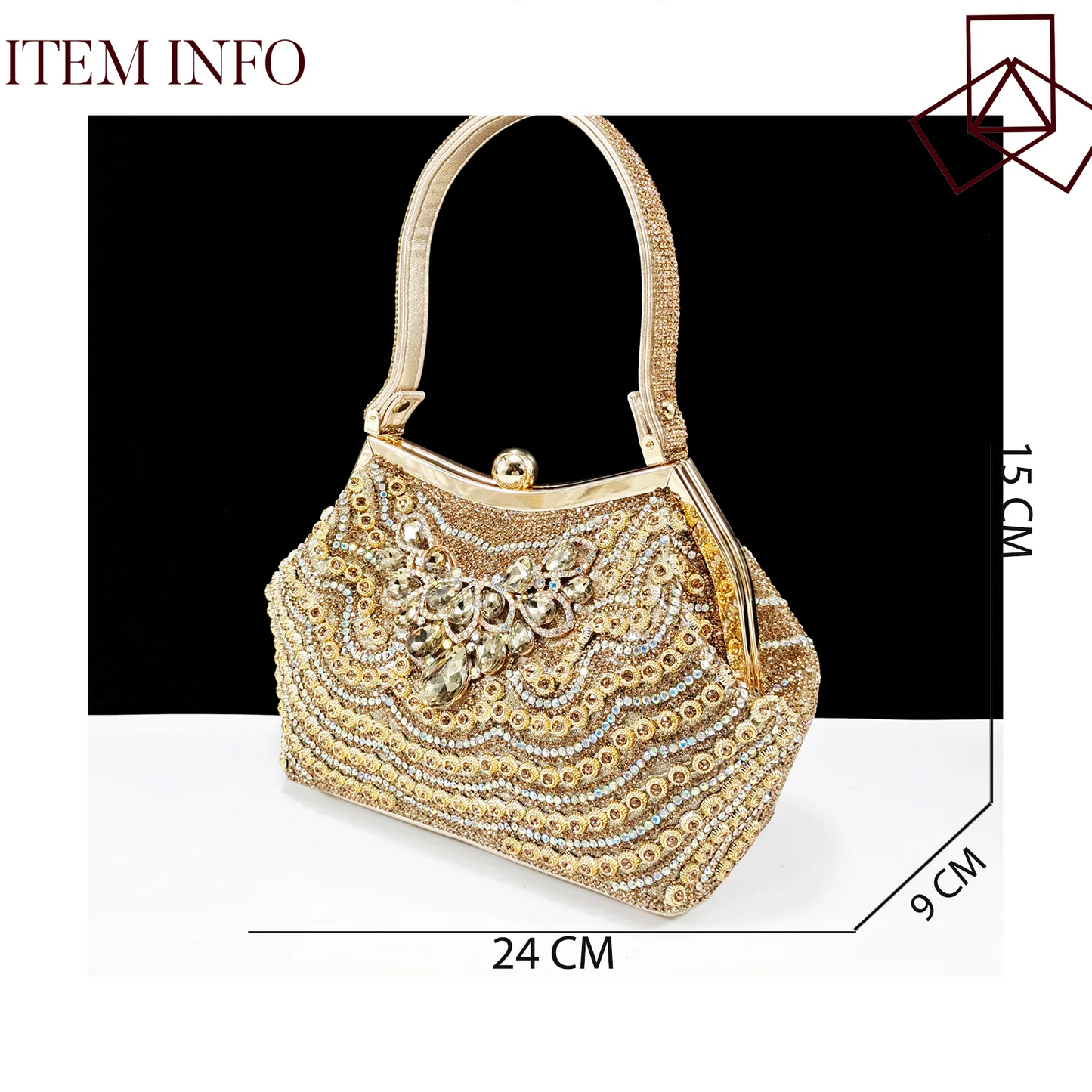 INS Full Rhinestone Comfortable high heel shoes And Bag Fashion Style Pointed-Toe Shoes For Women