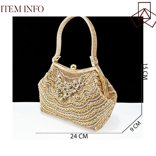 INS Full Rhinestone Comfortable high heel shoes And Bag Fashion Style Pointed-Toe Shoes For Women