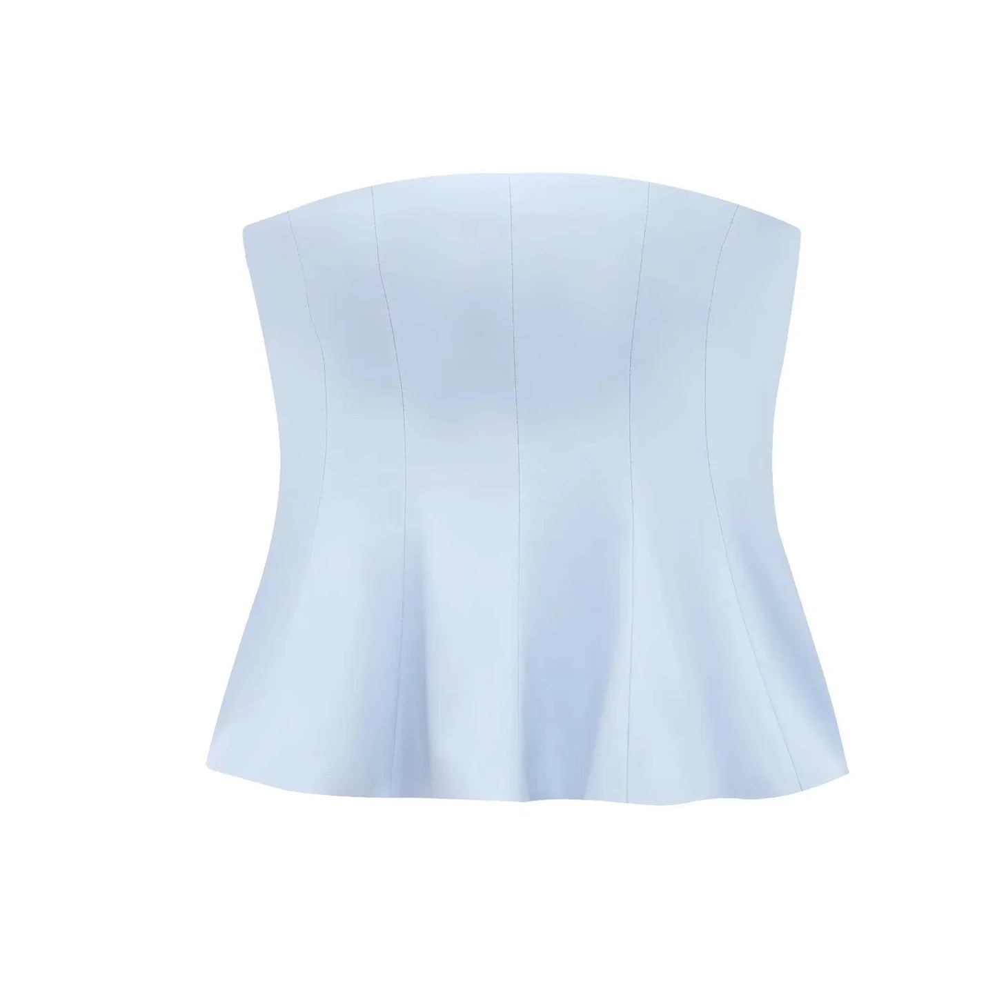 2026 Spring Summer Butter Yellow Sexy Women Tops Fashion Solid Strapless Short Tops Chic Streetwear Ladies Tops