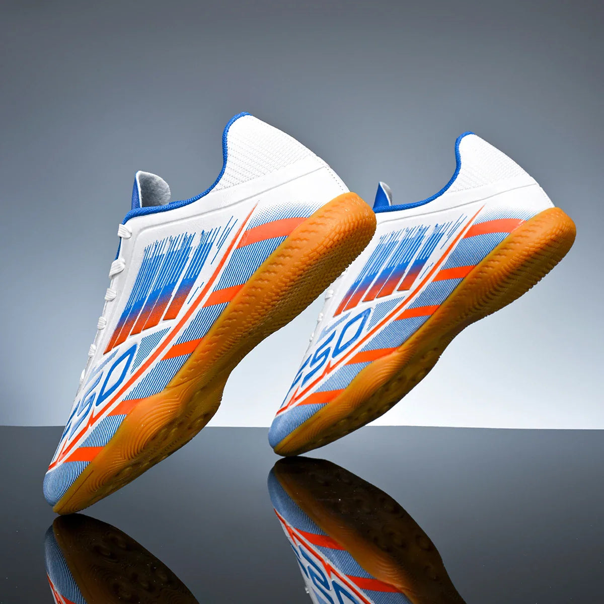 Men's special five-a-side IC indoor flat bottom football shoes suitable for indoor football fields, comfortable and breathable