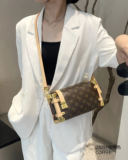 2025 Coffee Brown Crossbody Bag for Women - 可调节 Strap Shoulder Purse, Stylish Underarm Handbag, Lightweight Small Casual S